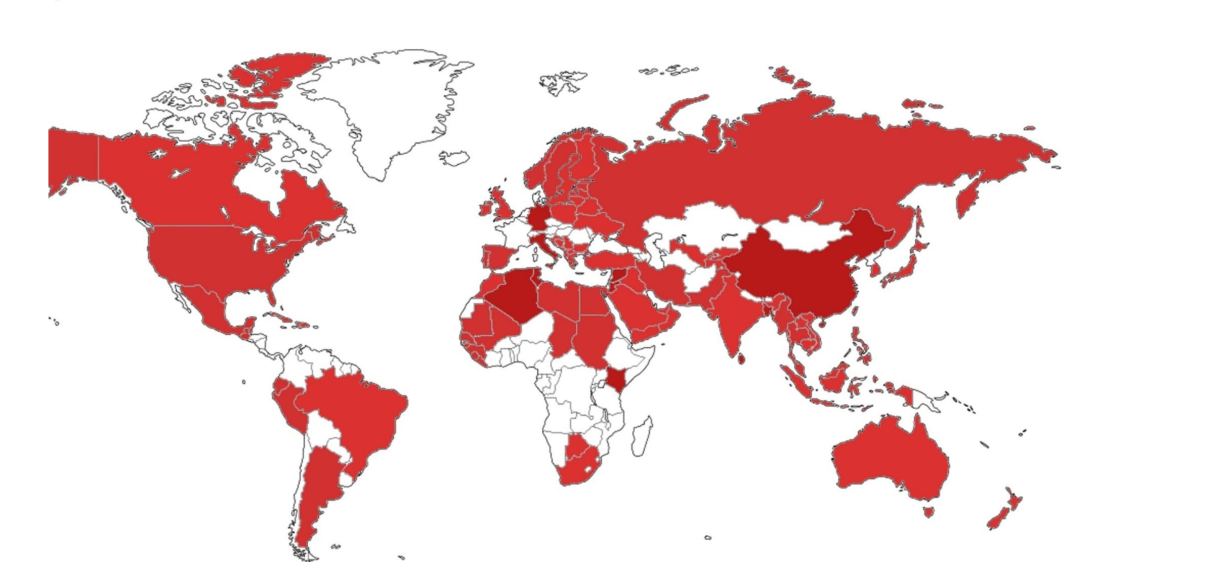 Presencia mundial Handy — más de 80 países